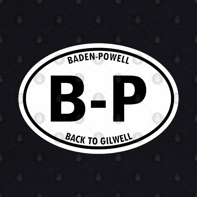 Baden-Powell, Back to Gilwell B-P Oval Travel Sticker for the Wood Badger by SeaStories